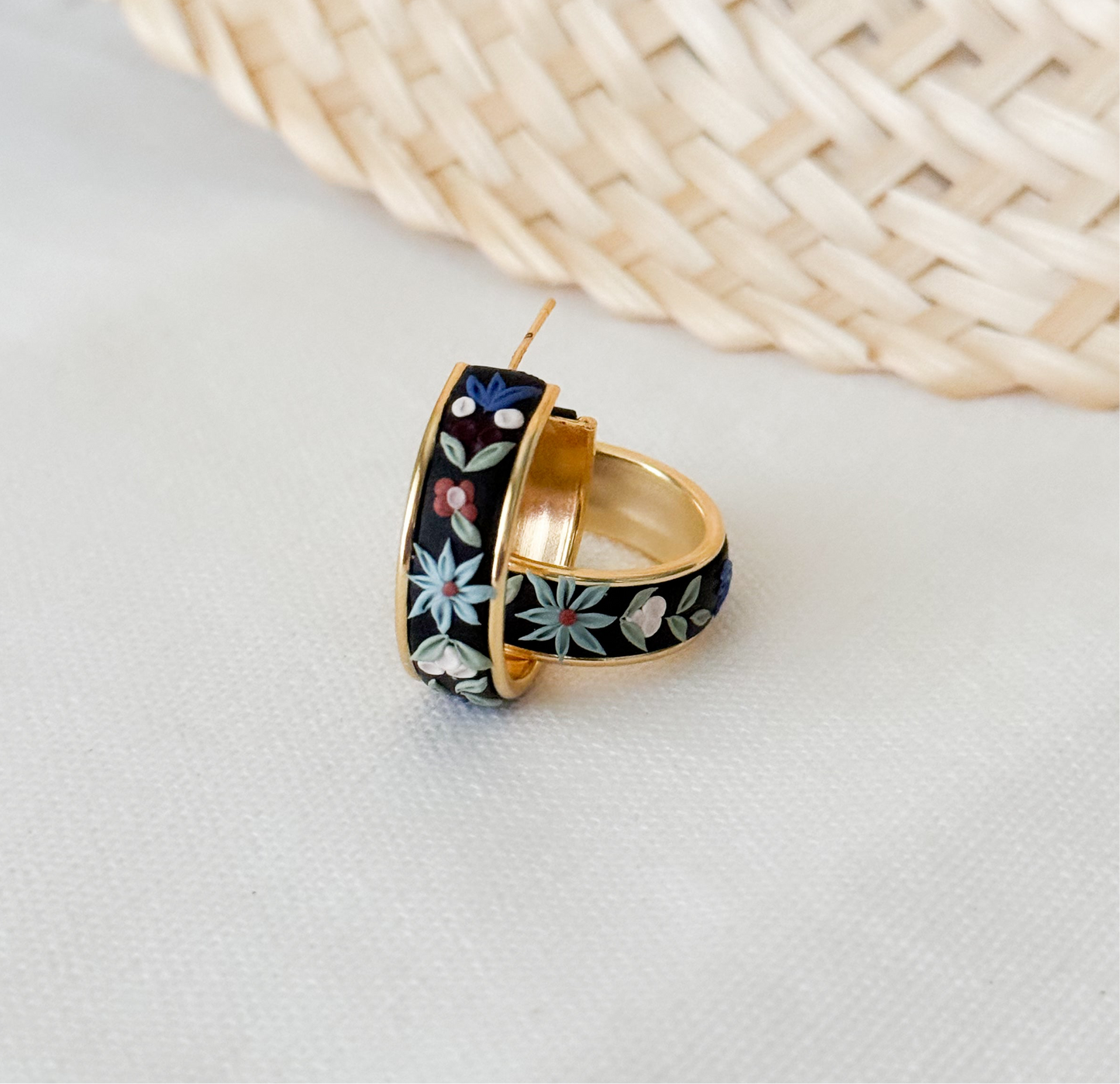 Annabelle Hoops in Fall Foral