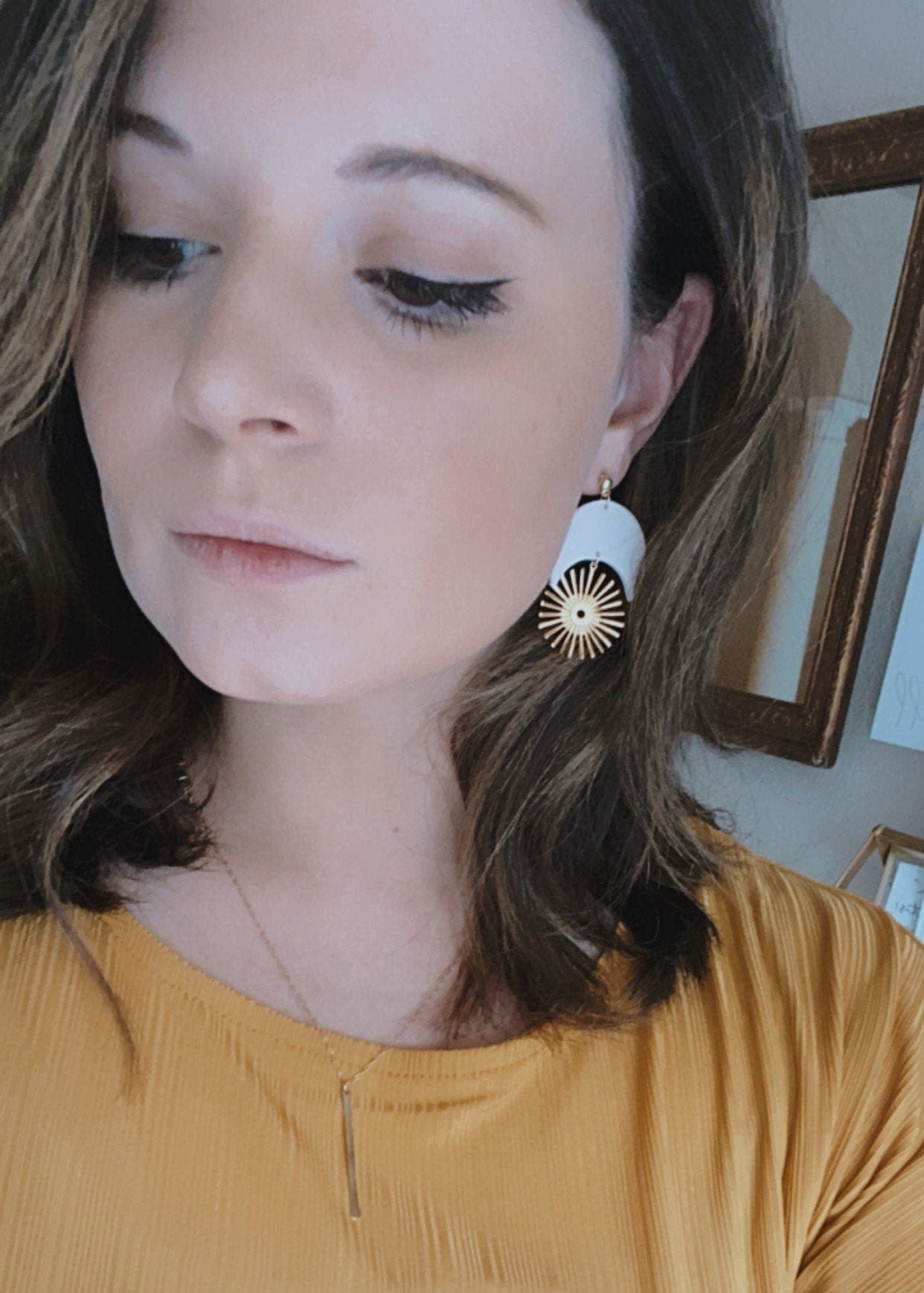 The Celeste in Bone Earrings