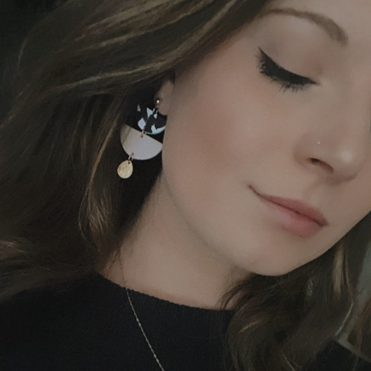 The Tommie in Navy Earrings