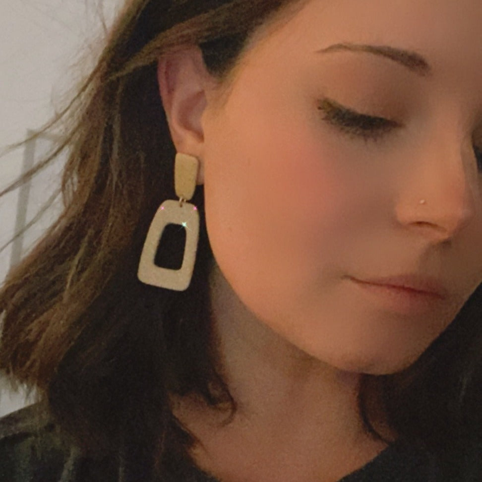 The Lindsay in Gold Shimmer Earrings