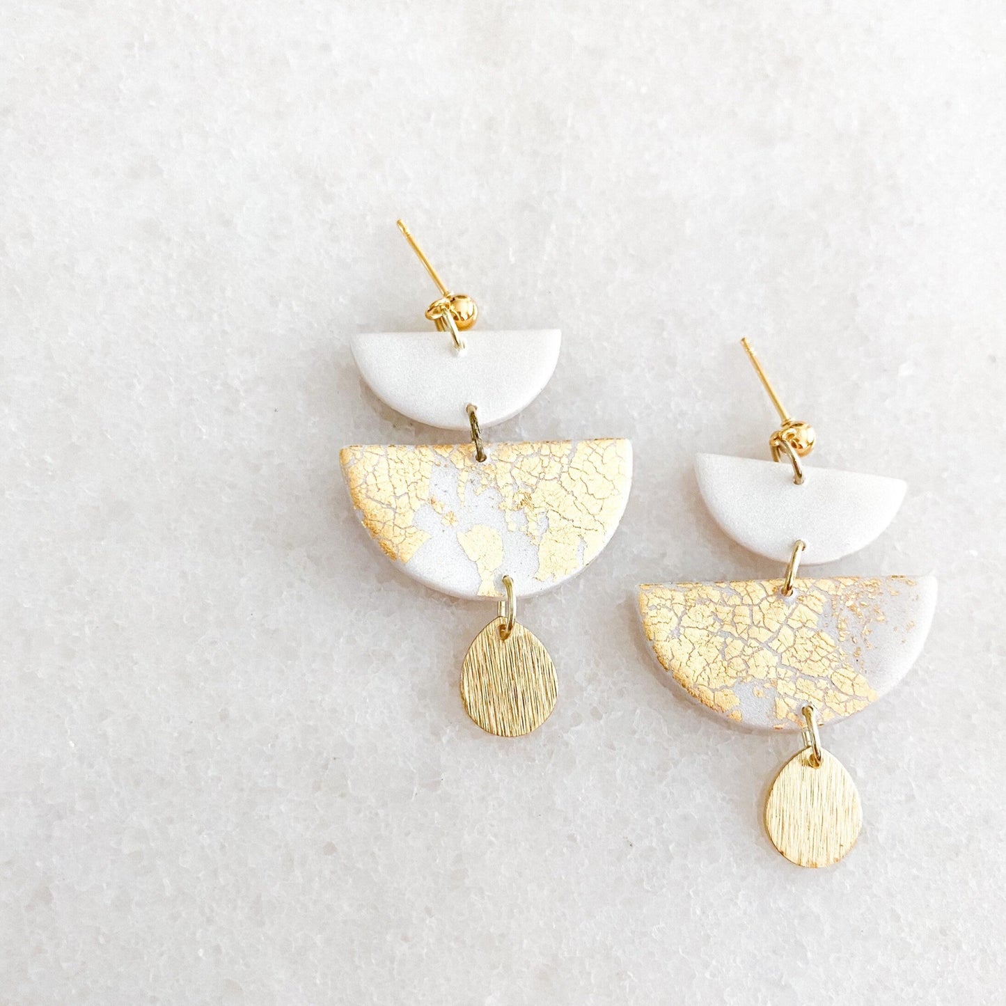 The Tommie in Golden Pearl Earrings