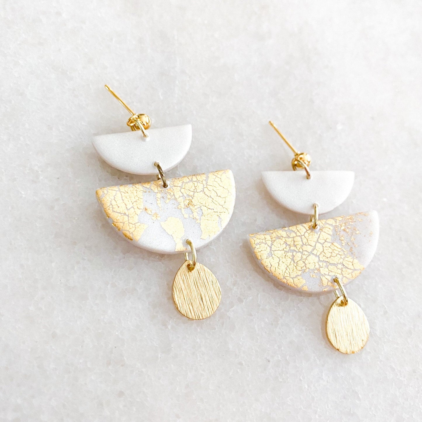 The Tommie in Golden Pearl Earrings