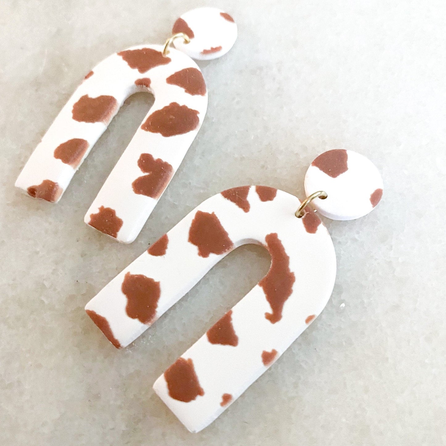 The Stella in Brown Cow Earrings