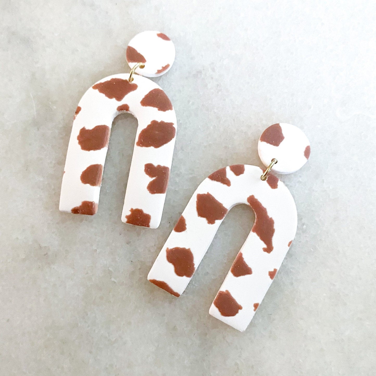 The Stella in Brown Cow Earrings