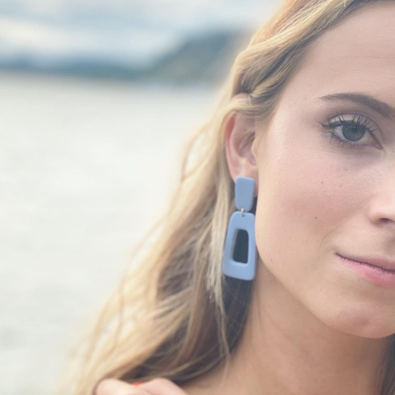 The Lindsay in Slate Blue Earrings