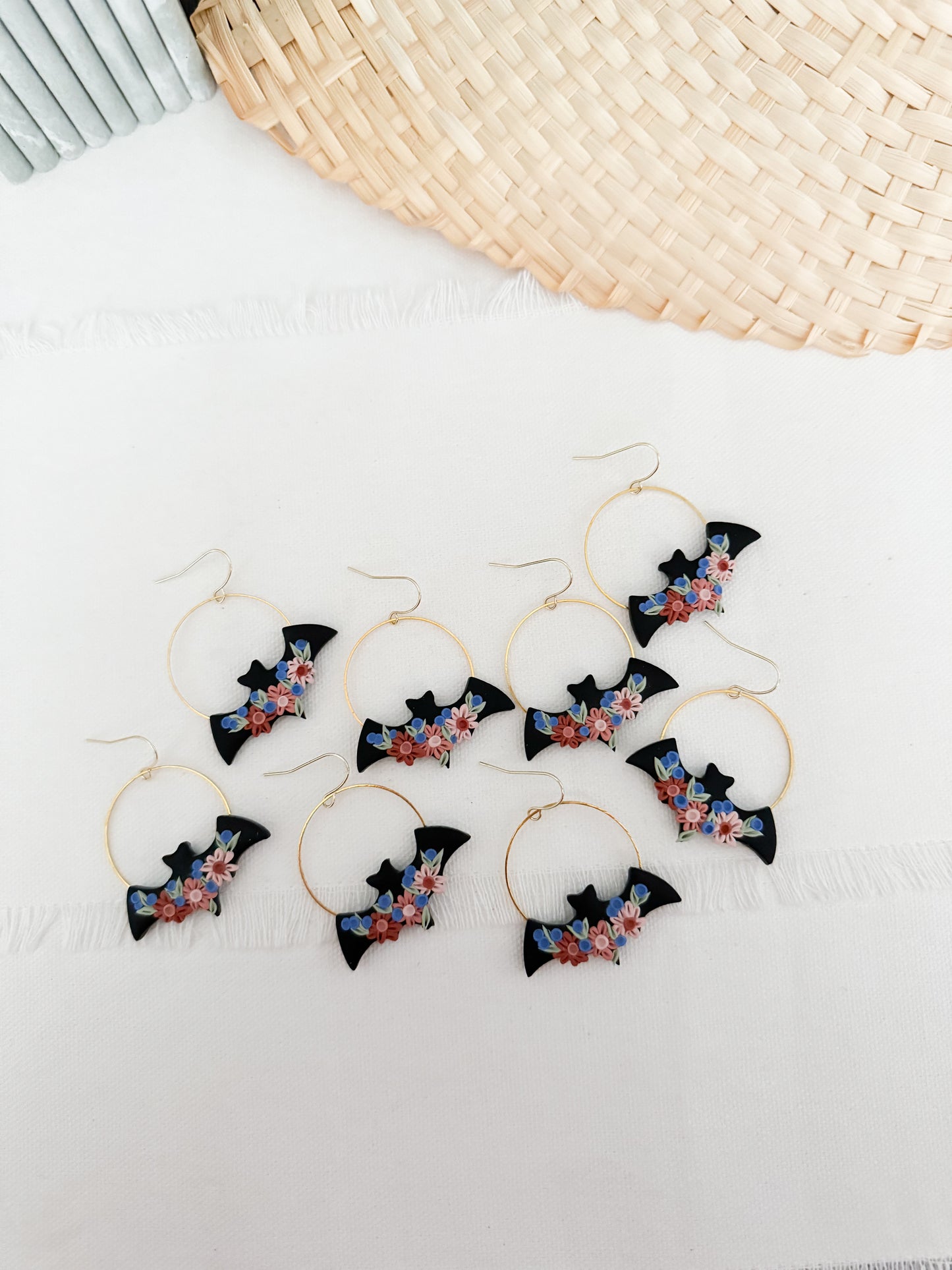 Floral Bat Hoops