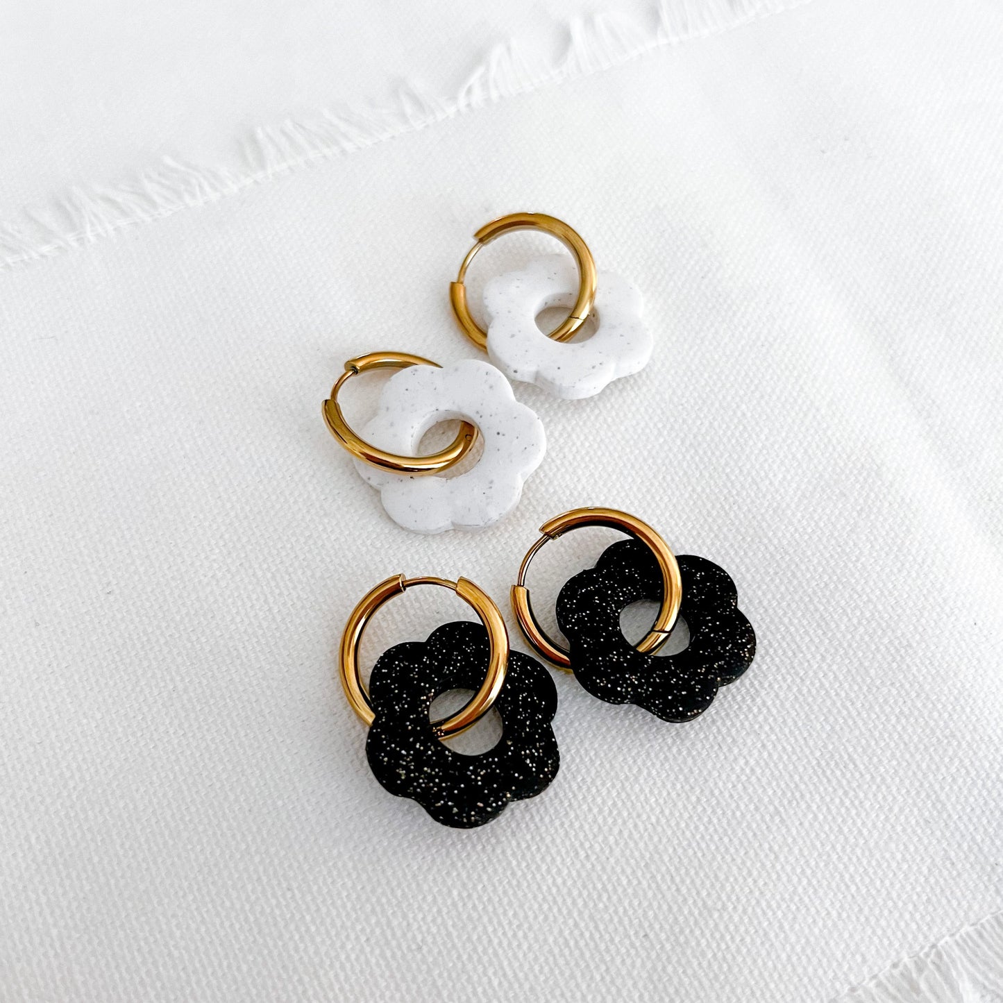 The Flower Huggie Hoops
