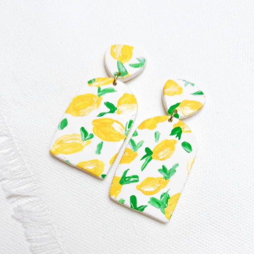 The Kathleen in Lemons Earrings