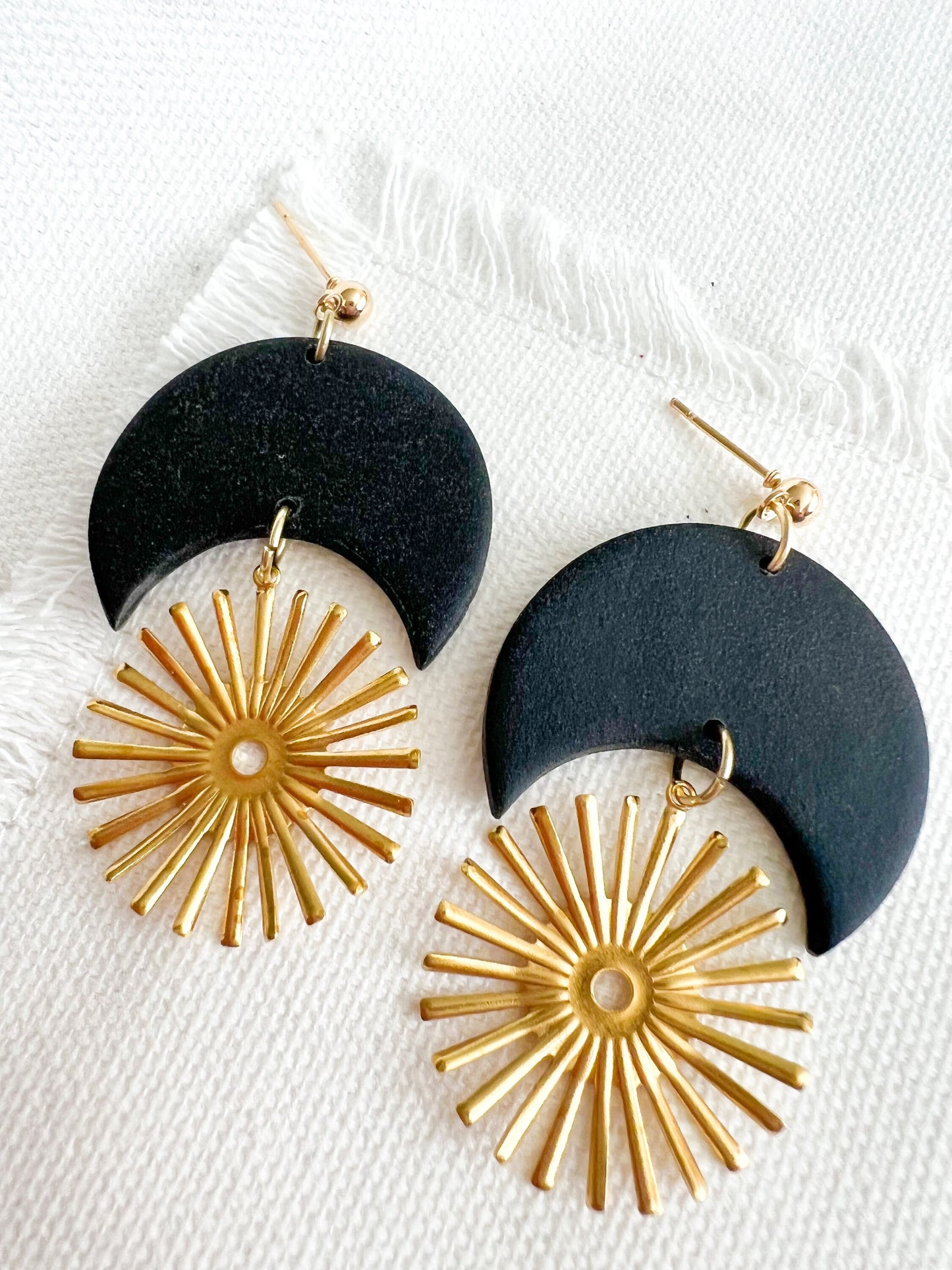 The Celeste in Black Earrings