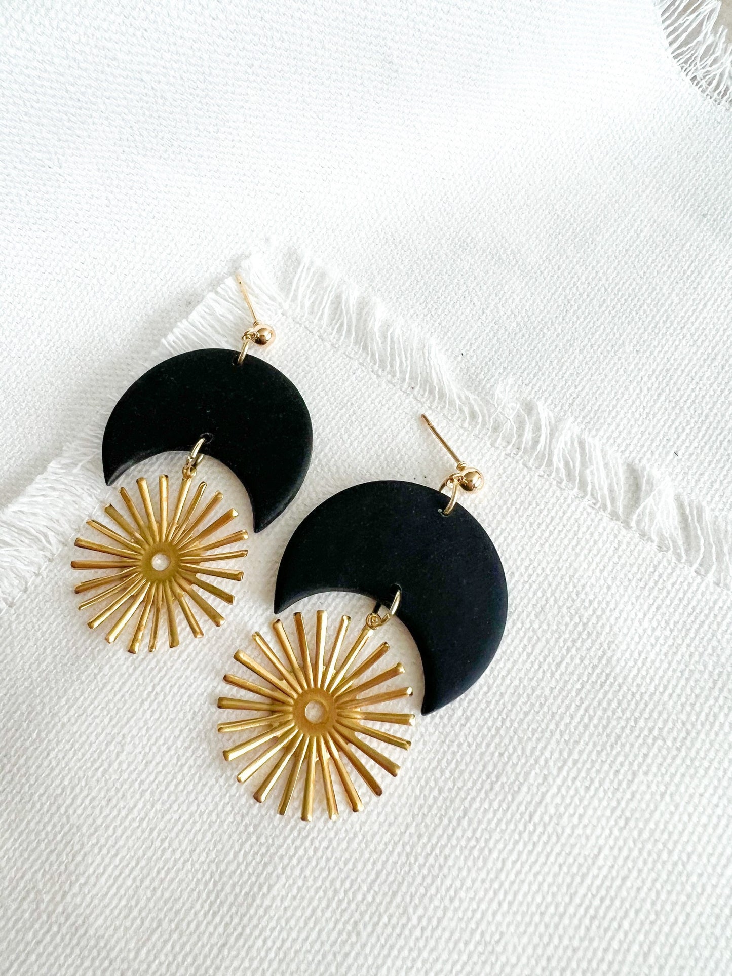 The Celeste in Black Earrings