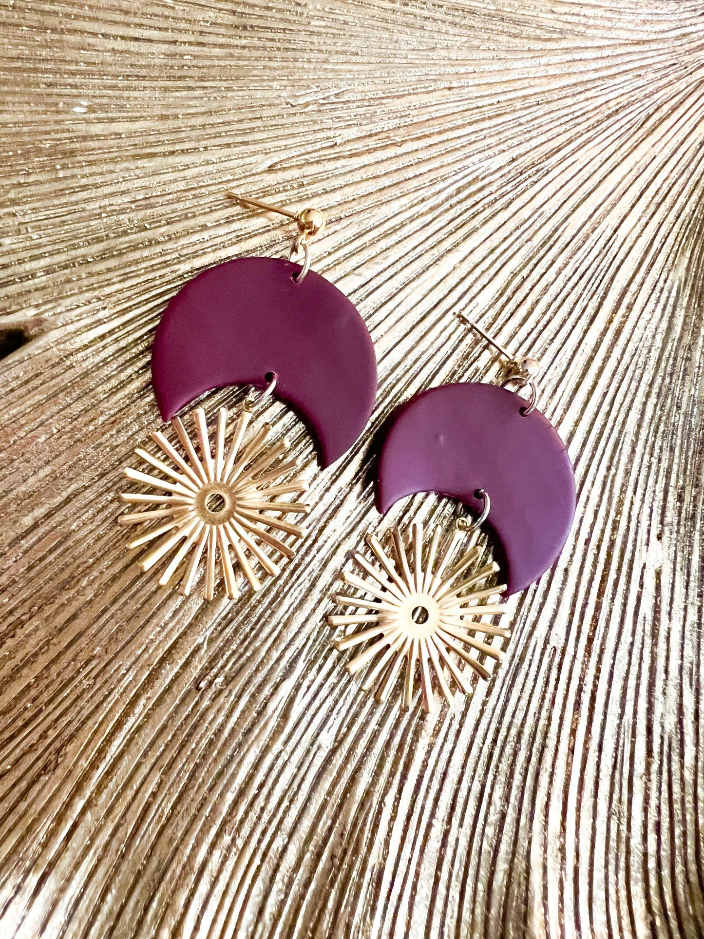 The Celeste in Wine Earrings