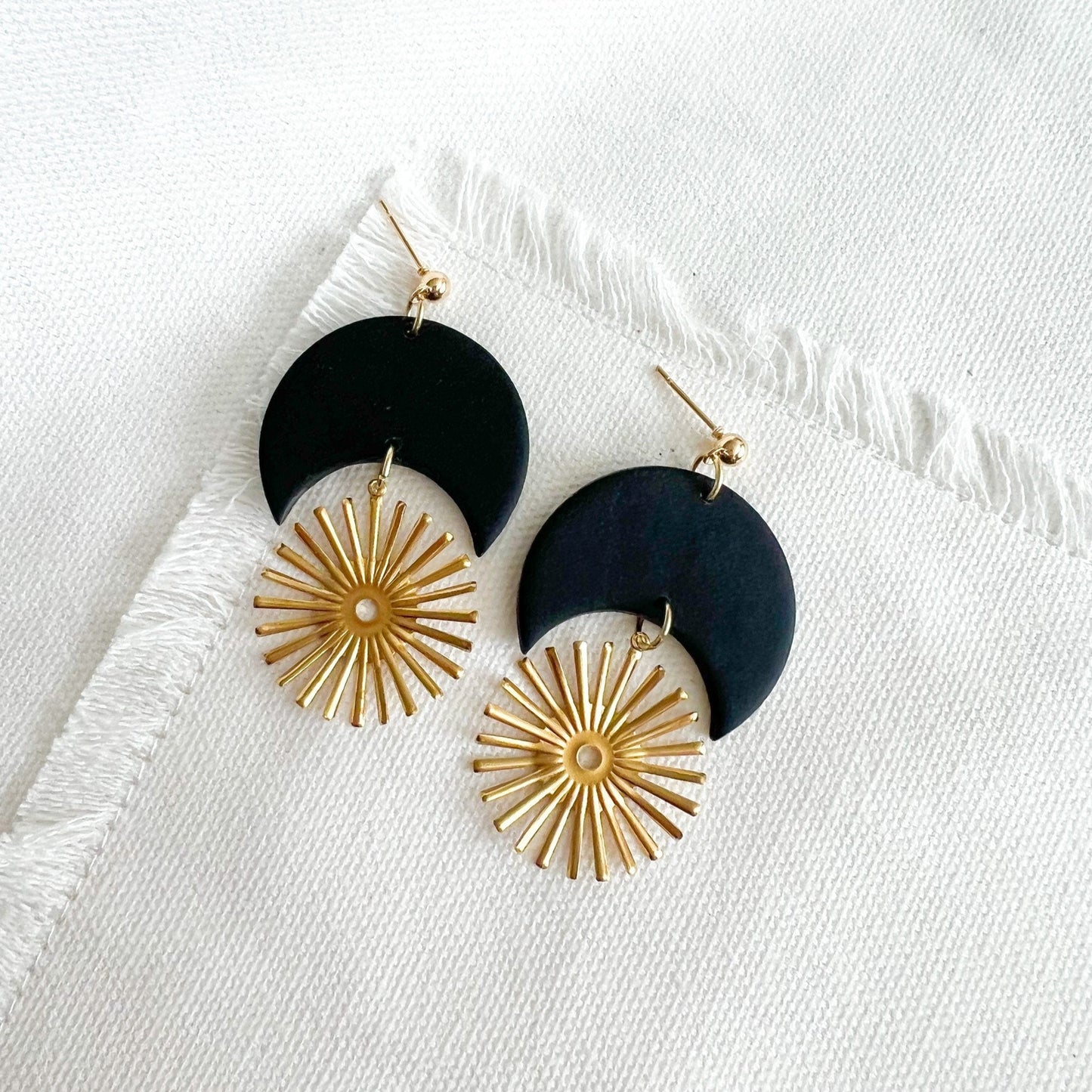 The Celeste in Black Earrings