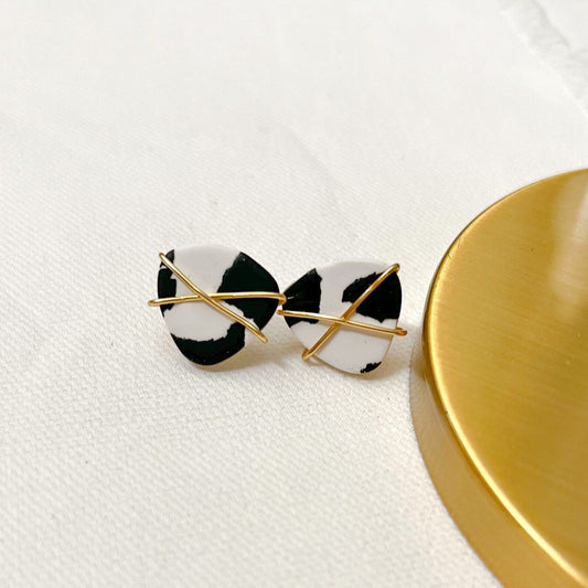 The Marisa Studs in Cow Print